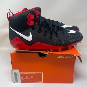 Nike Force Savage Pro Size 12 Men’s Cleats Black Red